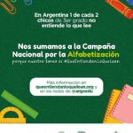 ARRECIFES SE SUMA A LA CAMPAÑA NACIONAL POR LA ALFABETIZACIÓN